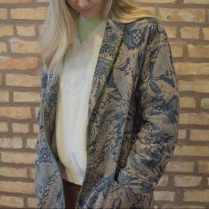 Vintage Fleece Like Blazer